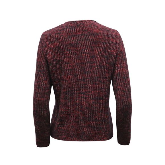 Sandro Zippered Crew Neck Sweater in Red Cotton - Picture 3 of 4